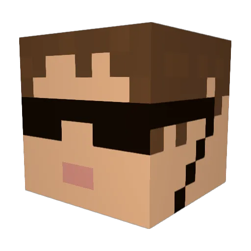 nalvest Minecraft avatar head, 3D render