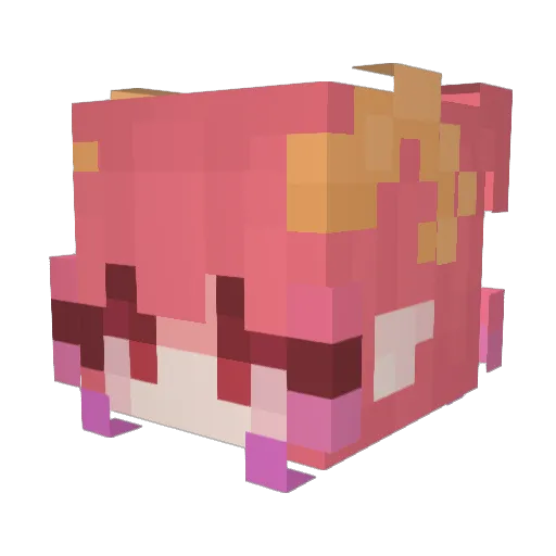 nama0718 Minecraft avatar head, 3D render
