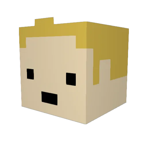 namadango Minecraft avatar head, 3D render