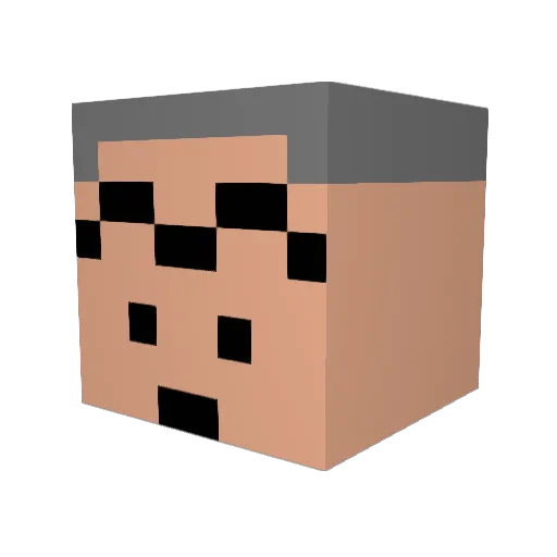 namake86 Minecraft avatar head, 3D render