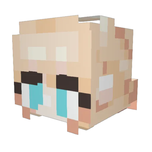 namaray Minecraft avatar head, 3D render
