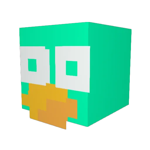 name111334 Minecraft avatar head, 3D render