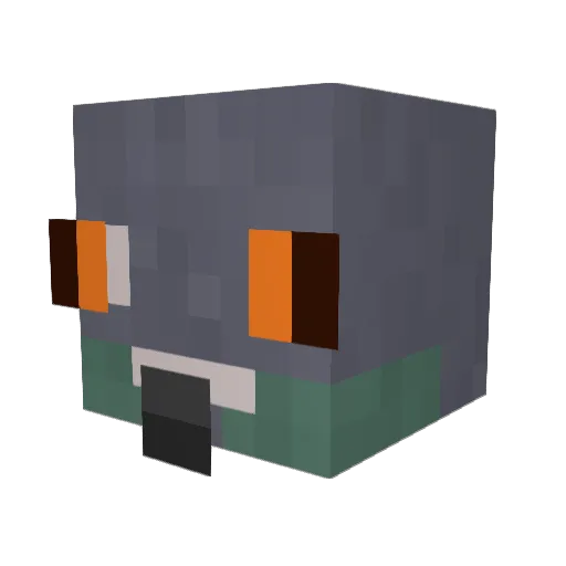 name_spoon Minecraft avatar head, 3D render