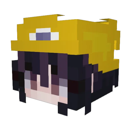 namechanging Minecraft avatar head, 3D render
