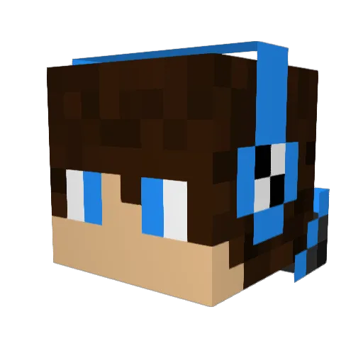 nameulb Minecraft avatar head, 3D render