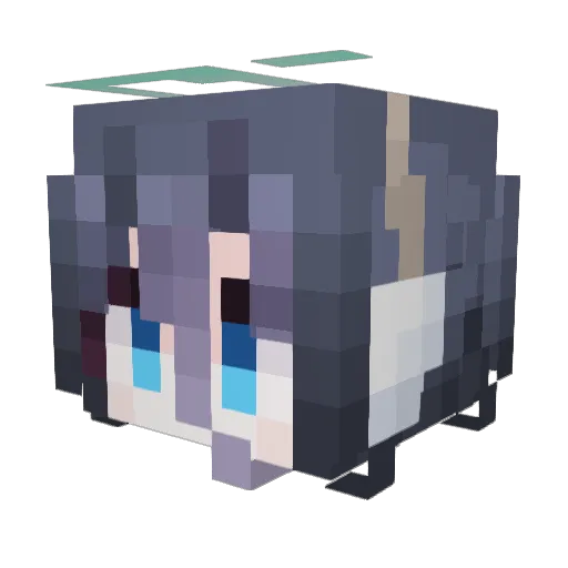 nami1io Minecraft avatar head, 3D render