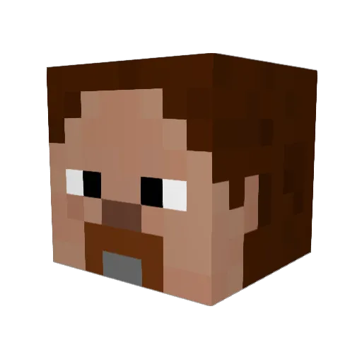 namikaga Minecraft avatar head, 3D render