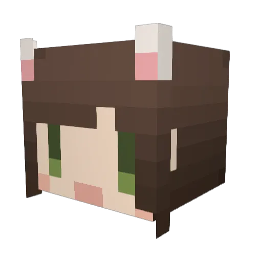 naminaGH Minecraft avatar head, 3D render