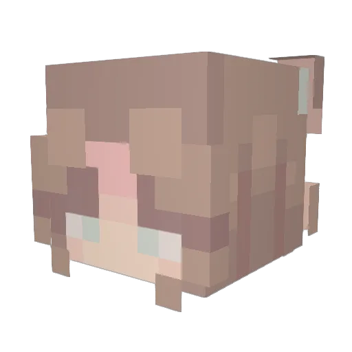 naminamichan Minecraft avatar head, 3D render