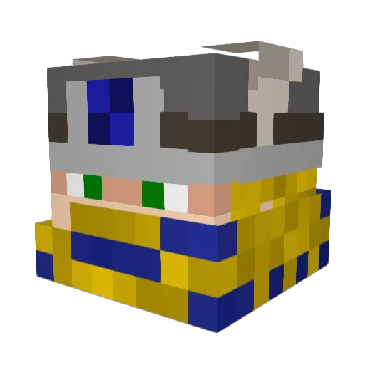 namlik Minecraft avatar head, 3D render