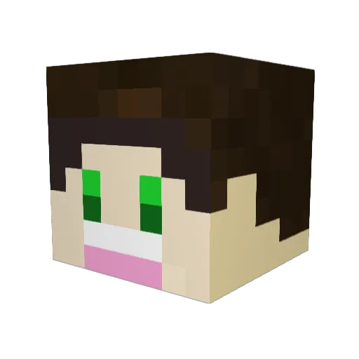 namo7 Minecraft avatar head, 3D render