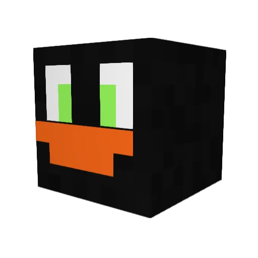 namorip Minecraft avatar head, 3D render