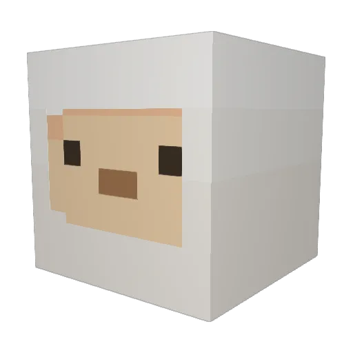 namsu Minecraft avatar head, 3D render