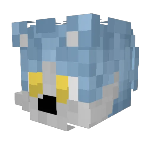 namytra Minecraft avatar head, 3D render