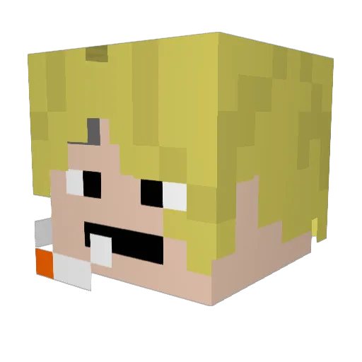 nan_25 Minecraft avatar head, 3D render