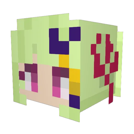 nana10131 Minecraft avatar head, 3D render