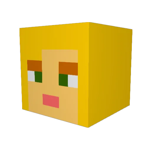 nana23j Minecraft avatar head, 3D render
