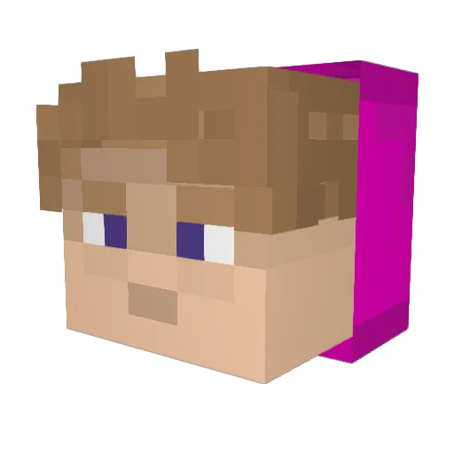 nana317 Minecraft avatar head, 3D render