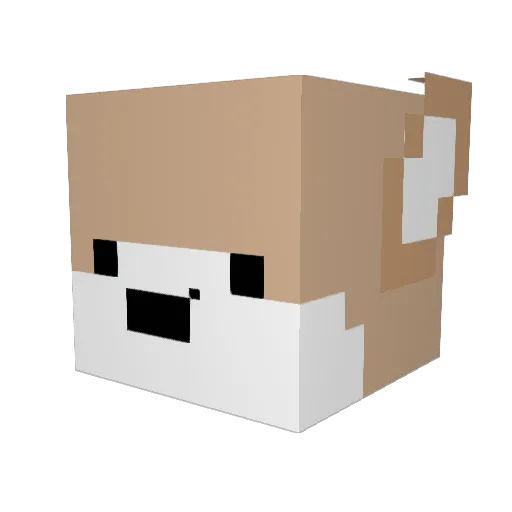 nana567 Minecraft avatar head, 3D render