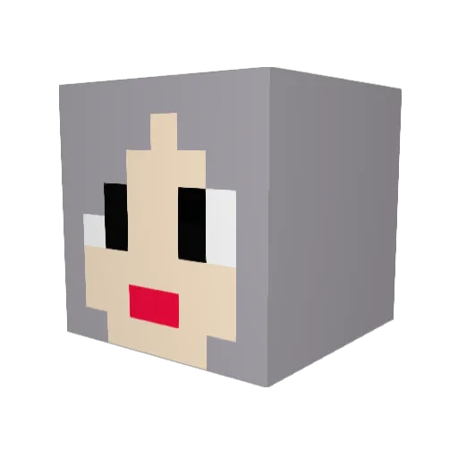 nana6283 Minecraft avatar head, 3D render