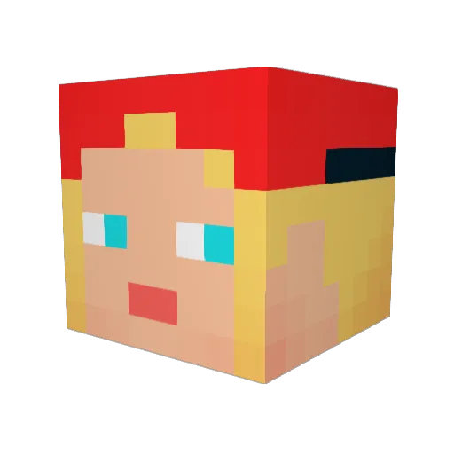 nana_0324 Minecraft avatar head, 3D render