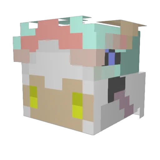 nana_nmc Minecraft avatar head, 3D render