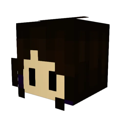 nanabananaw Minecraft avatar head, 3D render