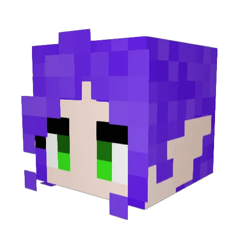 nanagigi Minecraft avatar head, 3D render