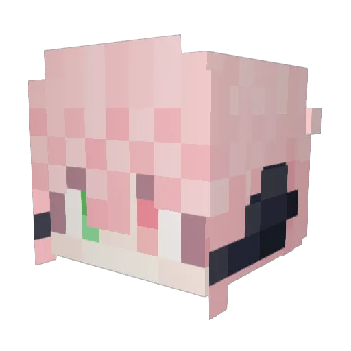 nanagoong Minecraft avatar head, 3D render