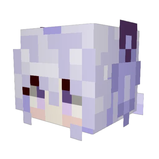 nanahato_ Minecraft avatar head, 3D render