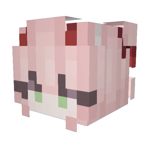 nanako_ice Minecraft avatar head, 3D render