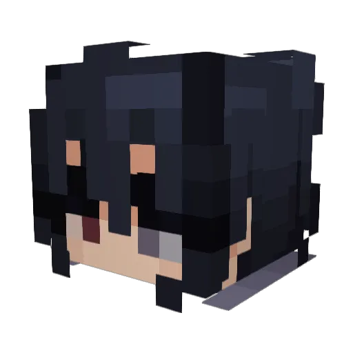 nanamami Minecraft avatar head, 3D render