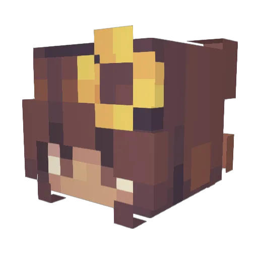 nanamaus Minecraft avatar head, 3D render