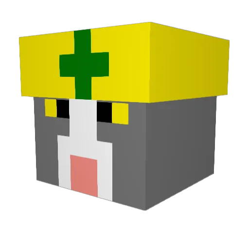 naname2 Minecraft avatar head, 3D render