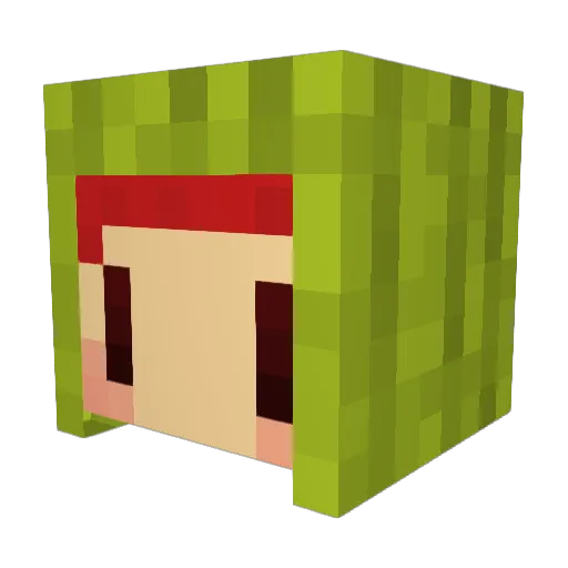 nanameron Minecraft avatar head, 3D render