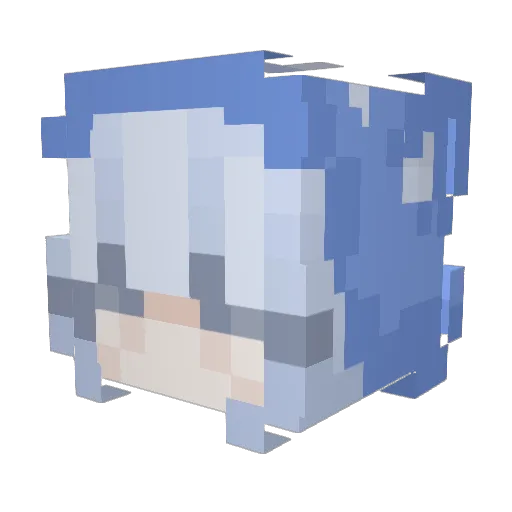 nanami_OuQ Minecraft avatar head, 3D render