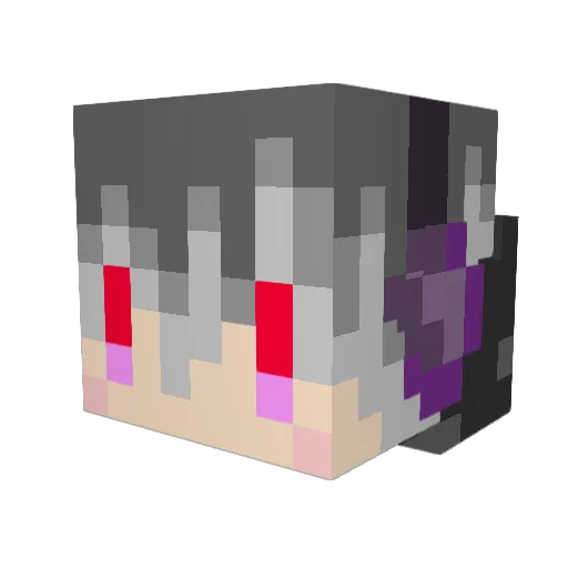 nanamin3 Minecraft avatar head, 3D render