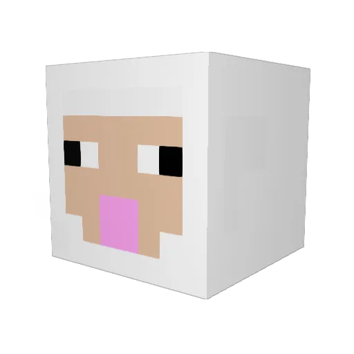 nanana29 Minecraft avatar head, 3D render