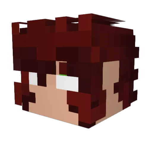 nananafish Minecraft avatar head, 3D render
