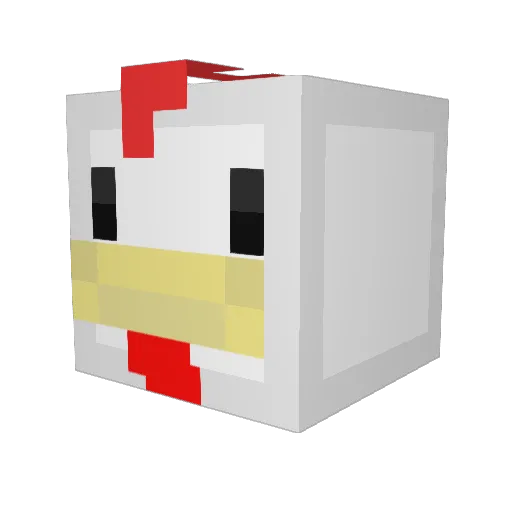 nanananadam Minecraft avatar head, 3D render