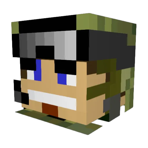 nanapapa4 Minecraft avatar head, 3D render