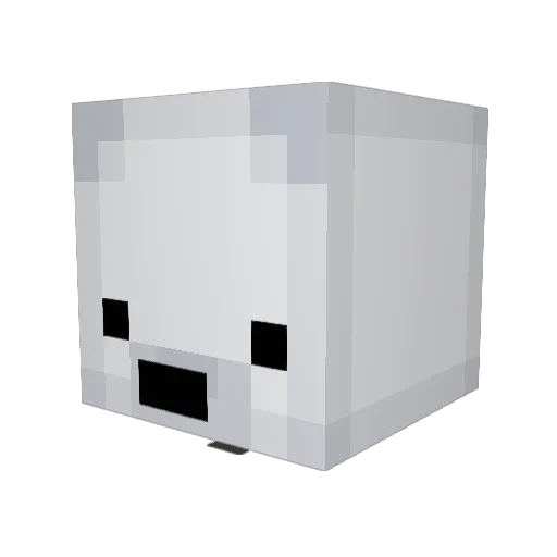 nanaphin Minecraft avatar head, 3D render