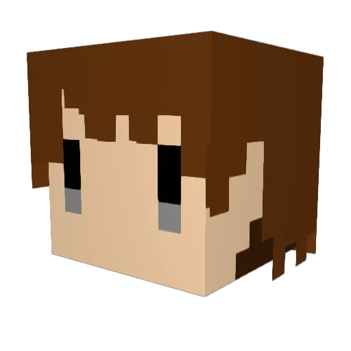nanase23 Minecraft avatar head, 3D render