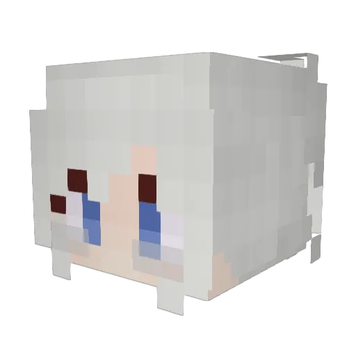 nanaseran Minecraft avatar head, 3D render