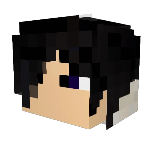 nanaseseman Minecraft avatar head, 3D render