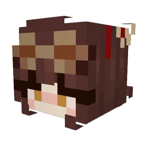 nanashi413 Minecraft avatar head, 3D render