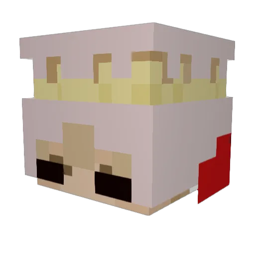 nanaxnova Minecraft avatar head, 3D render