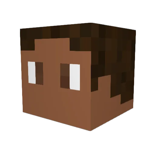 nande6 Minecraft avatar head, 3D render