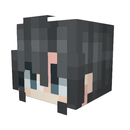 nangege Minecraft avatar head, 3D render