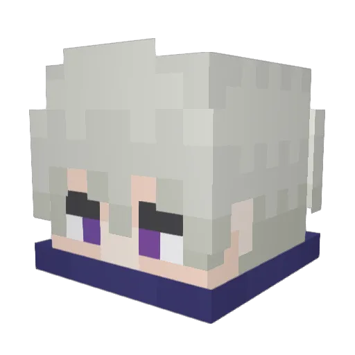 nanidato Minecraft avatar head, 3D render